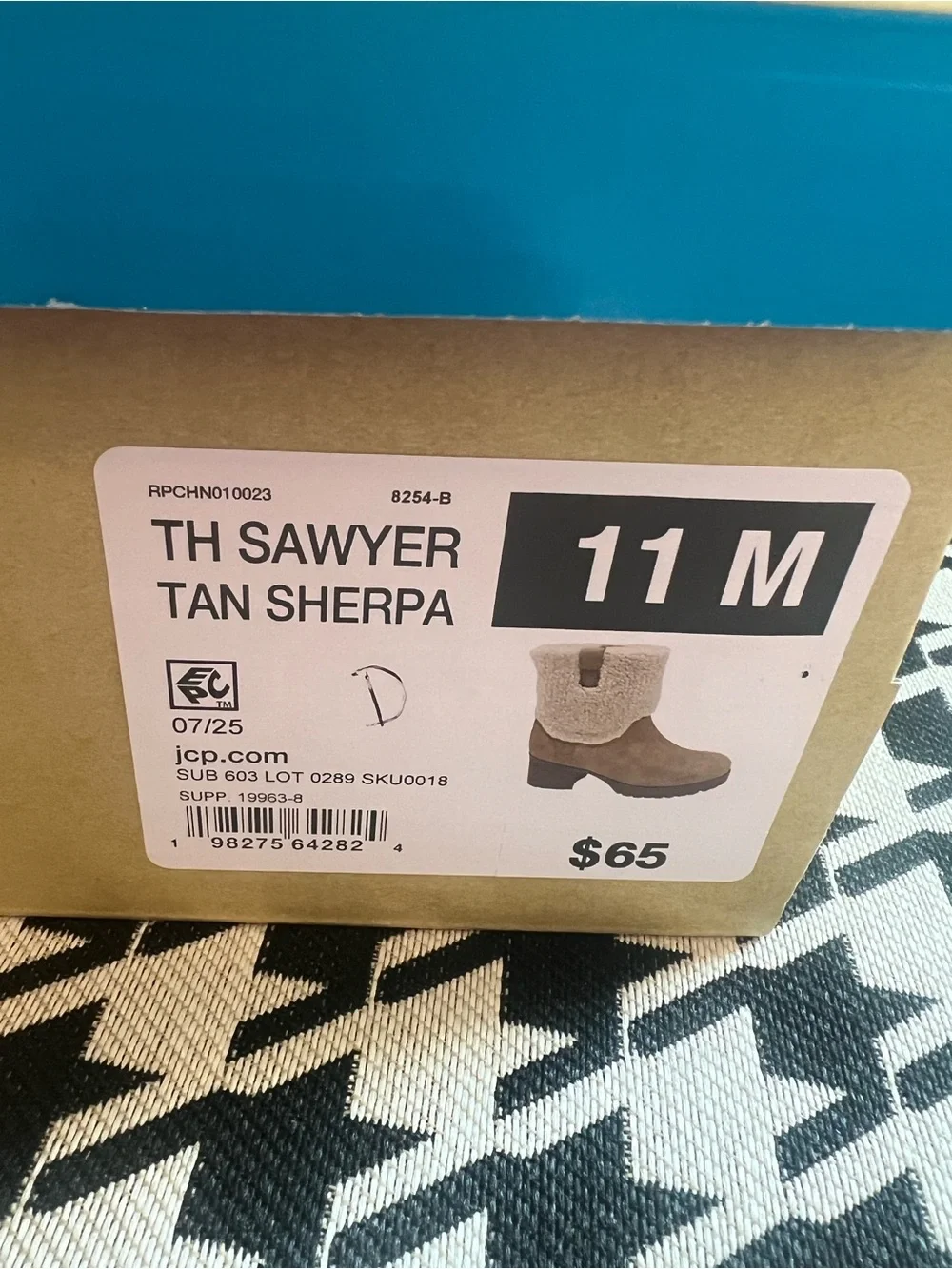Thereabouts Girls Sawyer Stacked Heel Bootie- Size 11